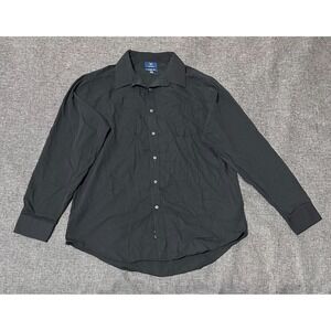 George Classic Fit Men's L (42-44) Black Long Sleeve Shirt